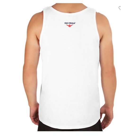 The Finals Tank Top White Red Guard Lifeguard 100% Ultra Cotton Gildan M or L - Picture 5 of 7